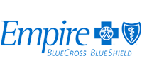 The image displays a logo with the text  EMPIRE  in large letters, followed by a smaller text that reads  Empire State Building,  indicating it is an advertisement for the Empire State Building.